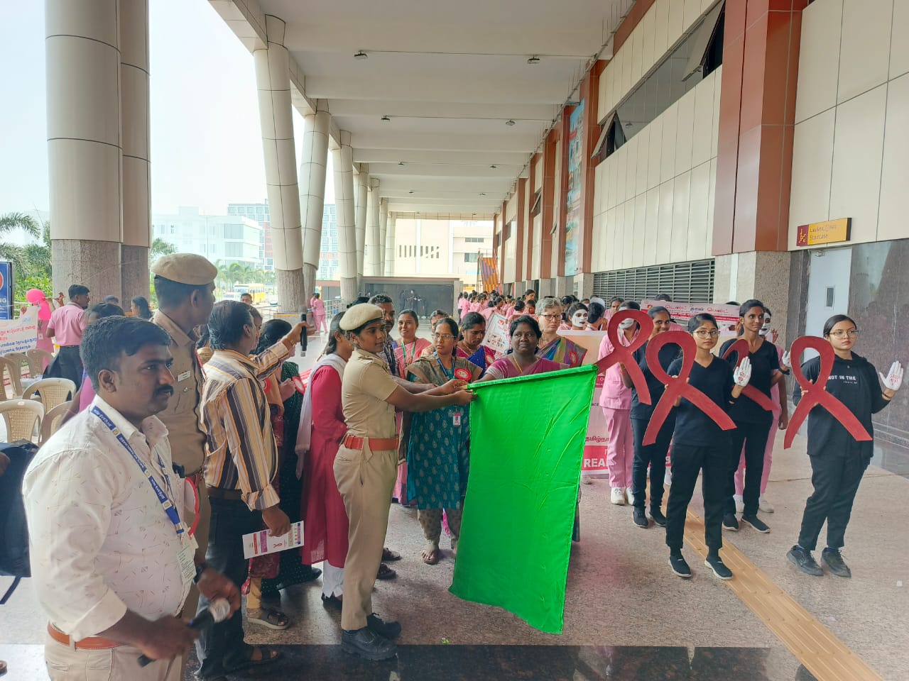 World AIDS Day in Kilambakkam Bus Terminus