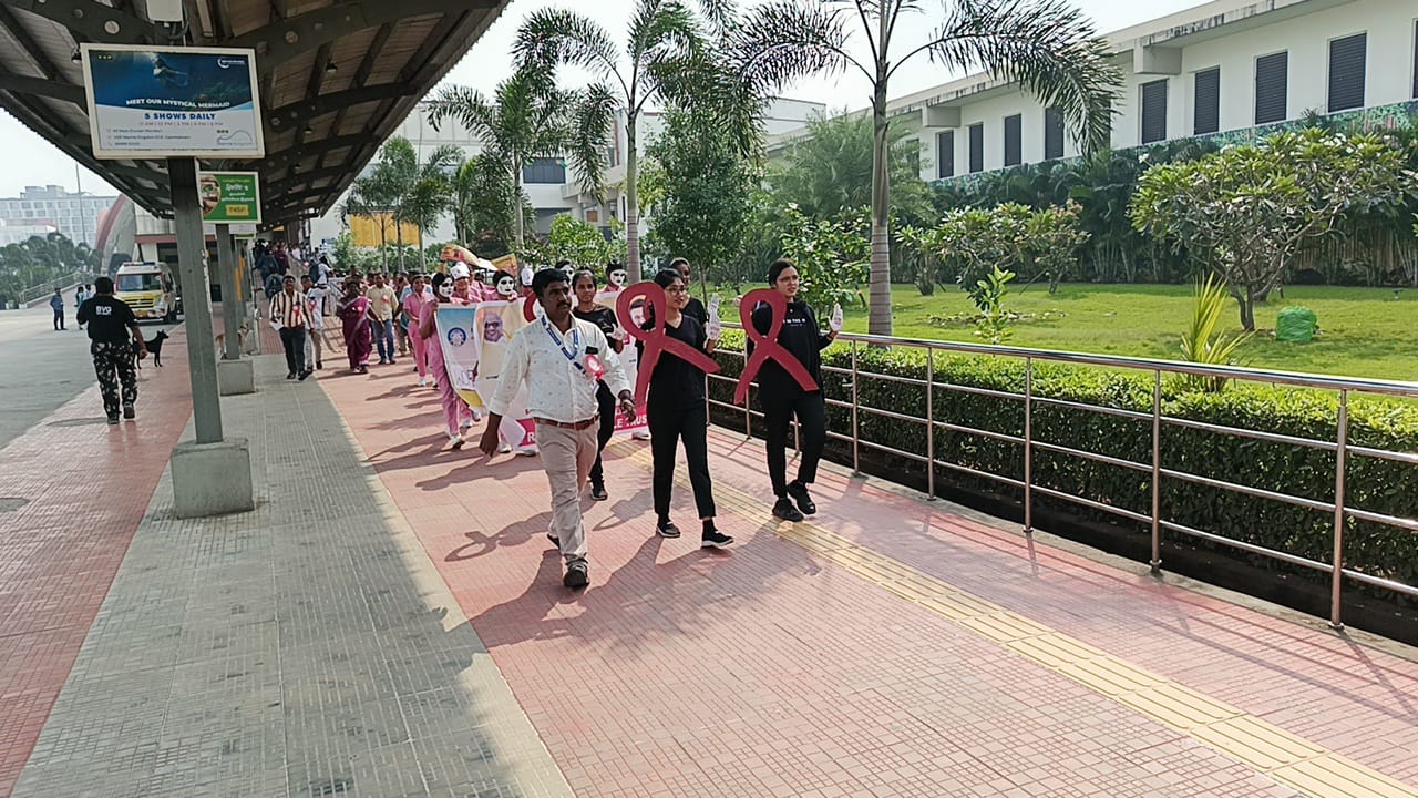World AIDS Day in Kilambakkam Bus Terminus