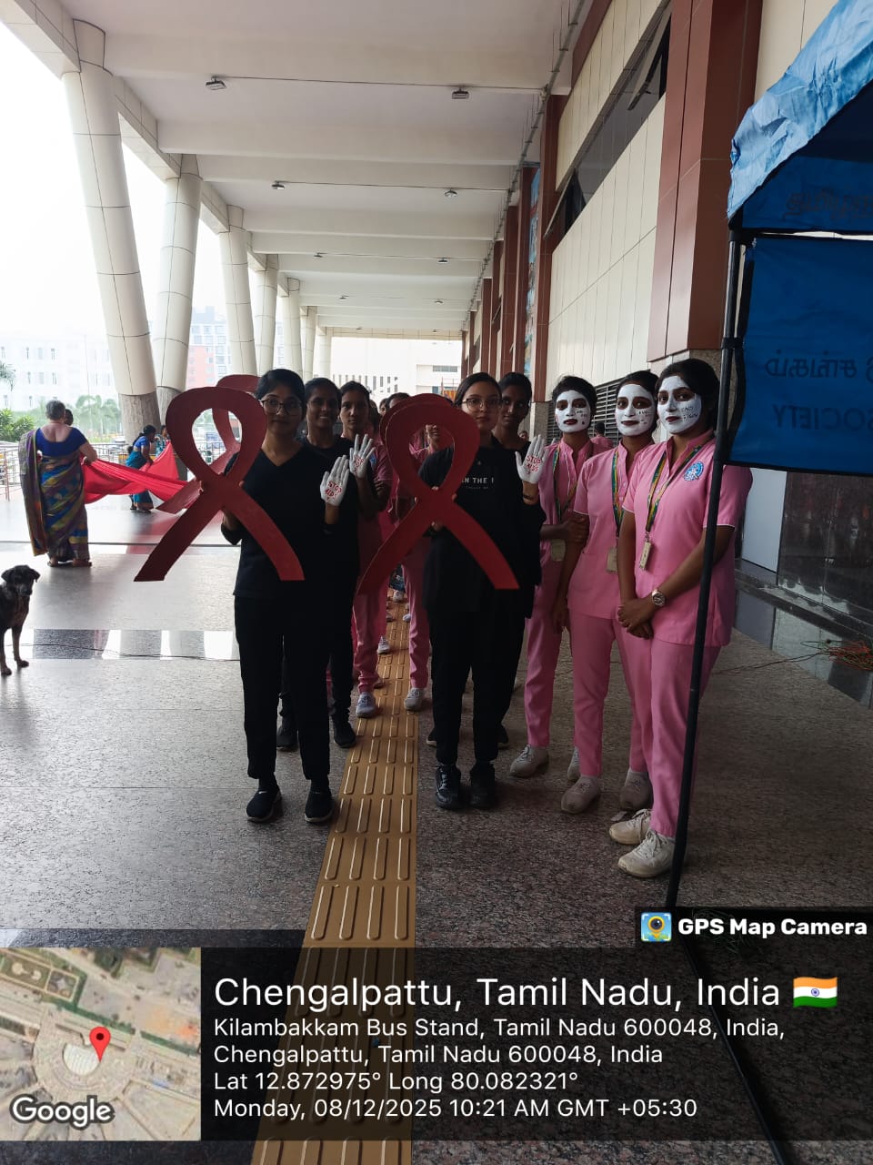 World AIDS Day in Kilambakkam Bus Terminus