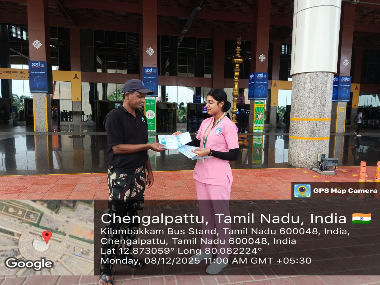 World AIDS Day in Kilambakkam Bus Terminus
